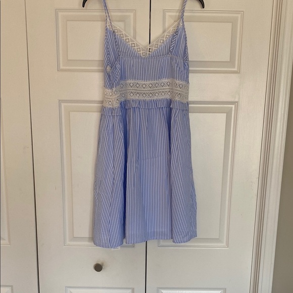 NWOT Blue Striped Midi Dress - Picture 6 of 7